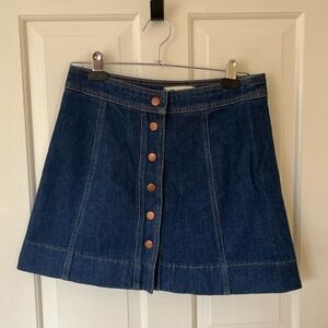 Madewell Metropolis Snap Jean Skirt - Size 6